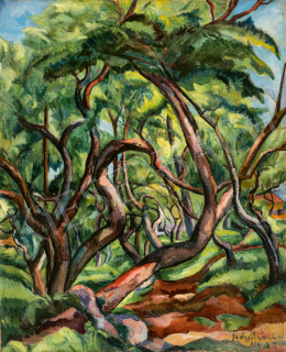  Perlrott Csaba, Vilmos - Trees in Nagybánya, 1924 