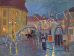  Unknown Middle European Painter c.1910 - Evening Lights (After Rain) 