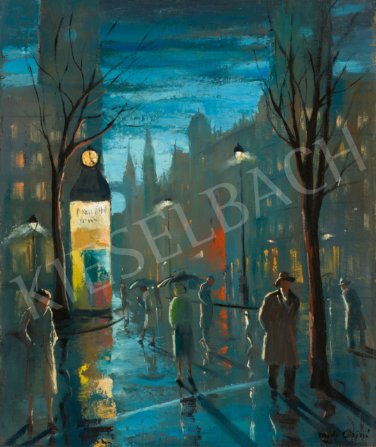 Corini, Margit - Budapest in the Evening with the Old Elisabeth Bridge | 67th Auction auction / 88 Lot