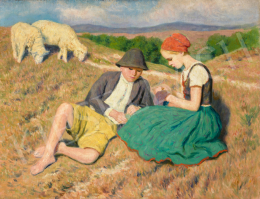  Glatz, Oszkár - Children on the Hillside  