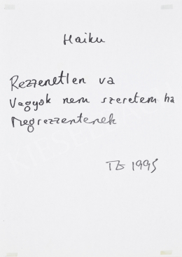  Tandori Dezső - Képvers (Haiku), 1995 