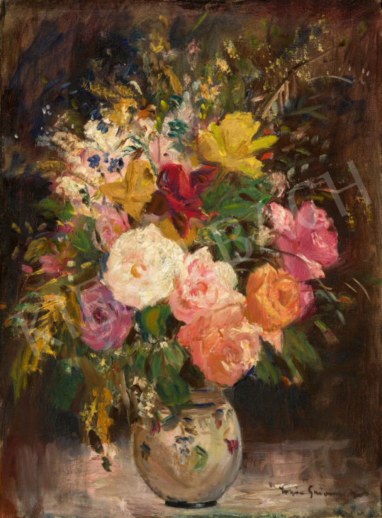  Iványi Grünwald, Béla - Still Life with Roses | 67th Auction auction / 151 Lot