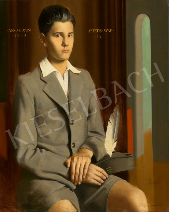  Kontuly Béla - Fiatal fiú arcképe, 1940 | 67. Aukció aukció / 186 tétel