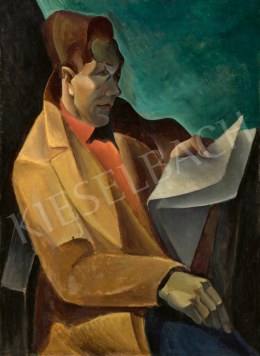  Unknown European Painter between 1914-1928 - Man with a Newspaper 