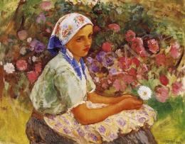  Czencz, János - Girl among Asters 