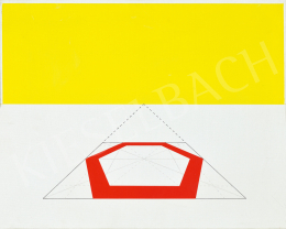  Korniss Dezső - Konstrukció (Perspektíva, reneszánsz, vörös hexagon) 