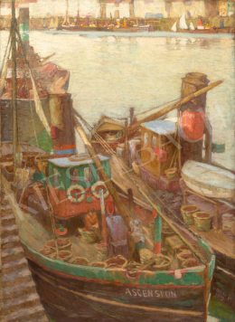  Poll Hugó - Kikötő (Halászhajó), 1919 
