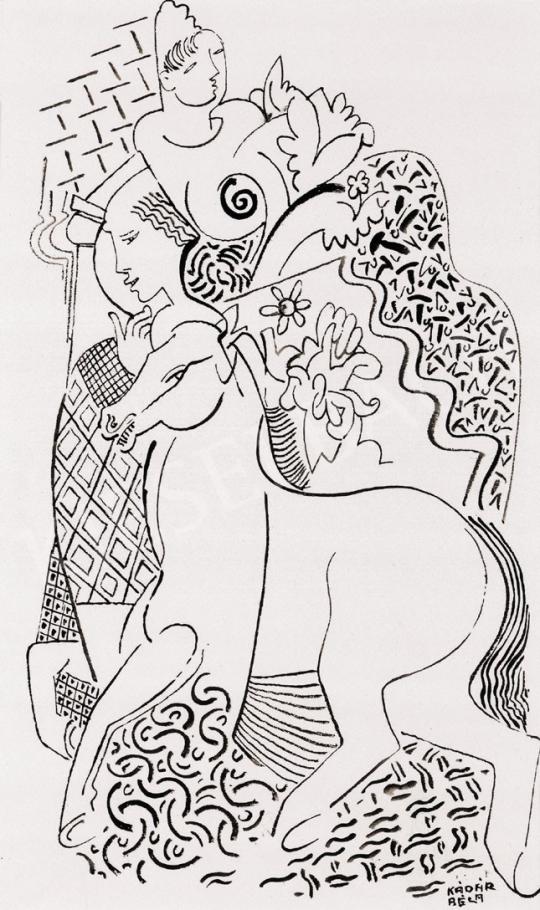  Kádár, Béla - Couple with a Horse | 22. Auction auction / 11 Lot