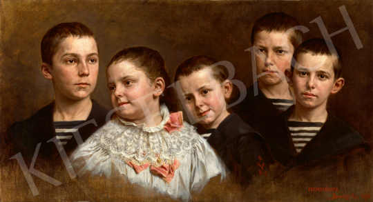  Benczúr, Gyula - The Children of József Hampel the elder and Polixéna Pulszky | 67th Auction auction / 231 Lot