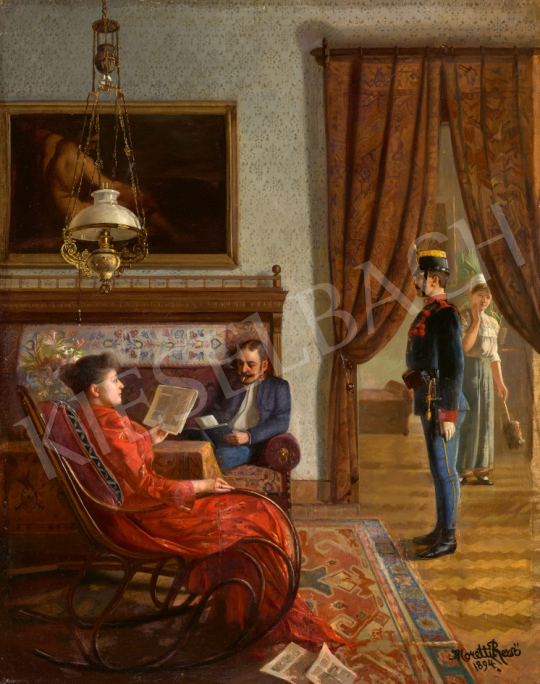  Moretti Rezső - Háztűznéző, 1894 | 67. Aukció aukció / 162 tétel