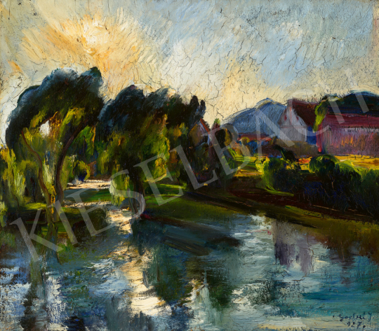  Paizs-Goebel, Jenő - The Lights of the Setting Sun on the Water, 1927 | 67th Auction auction / 195 Lot