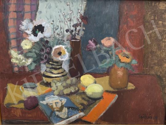 Eladó Szilvásy Margit - Csendélet Van Gogh könyvvel festménye