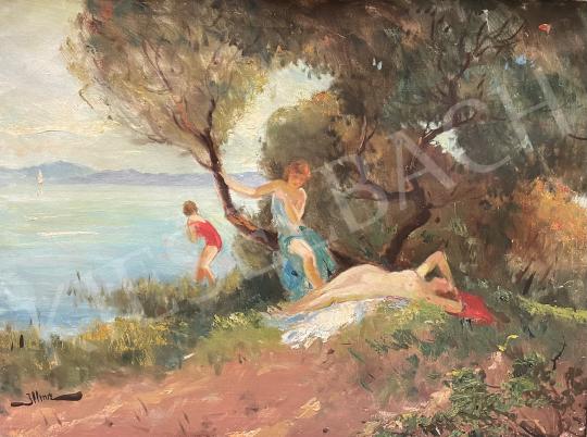 For sale Illencz, Lipót - Swimming Girls by the Lake Balaton 's painting