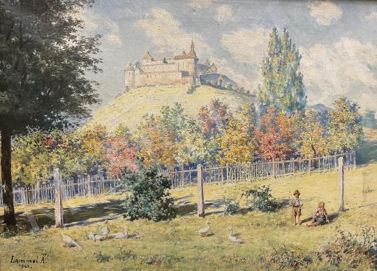  Lammel, Antal - Children on the Summer Meadow, 1943 painting