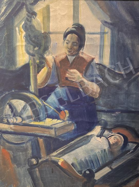 Eladó Kohán György - Otthon (Anya gyermekével) festménye