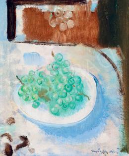  Márffy, Ödön - Still Life with Grapes (Blue Harmonies, 1930s 