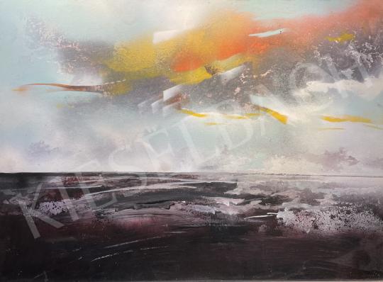 Drozsnyik István - Sárga égbolt (Szürreális fények), 1989 festménye