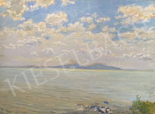 Siuda Nándor - Bárányfelhők a Balaton felett festménye