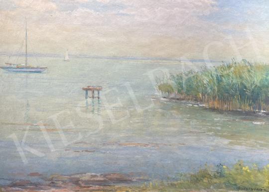 Halasi Horváth, István (Horváth István) - Sailboats on the Lake Balaton painting