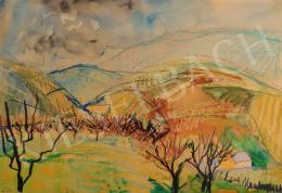 Unknown Hungarian painter - Spring Hillside 