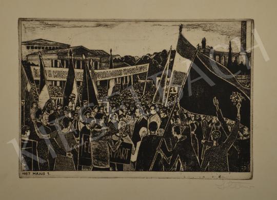 For sale  Stettner, Béla - May 1, 1957 (Heroes' Square, János Kádár, May 1, MSZMP) 's painting