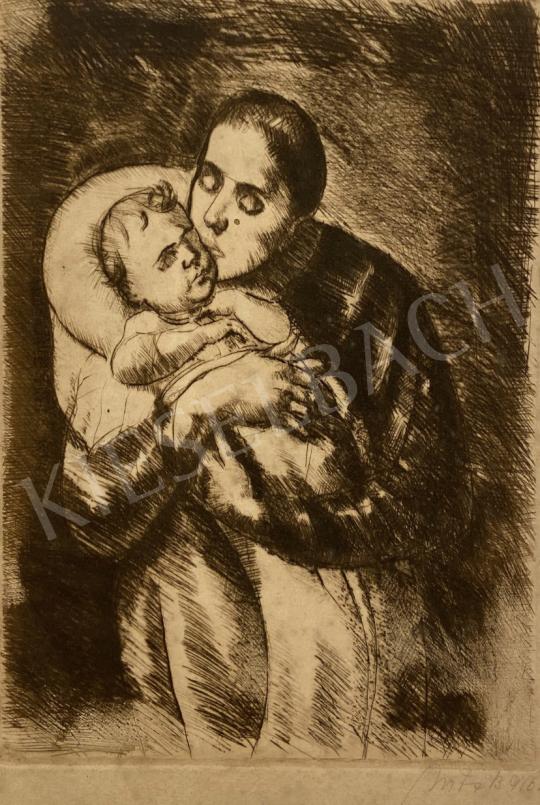 Eladó Uitz Béla - Anya gyermekével (Anyai szeretet) festménye