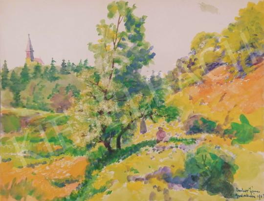 For sale  Ember János - Landscape in Budakeszi 1963 's painting