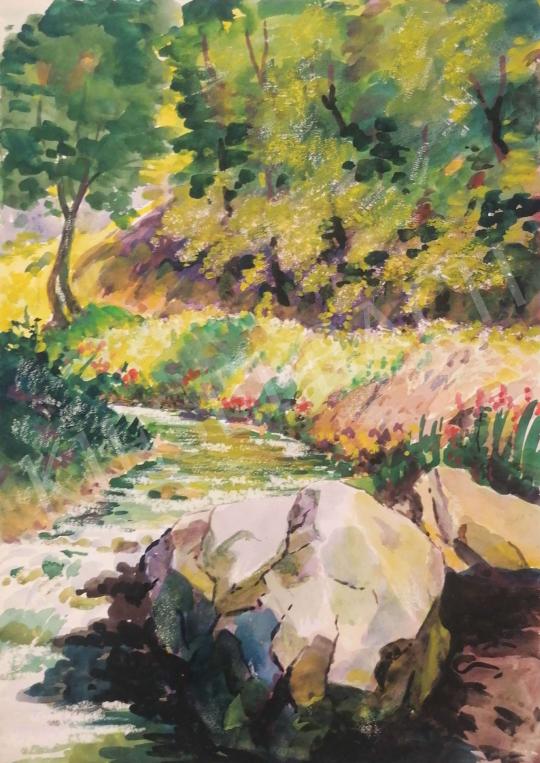 Eladó  Ember János - Erdőbelső patakkal festménye