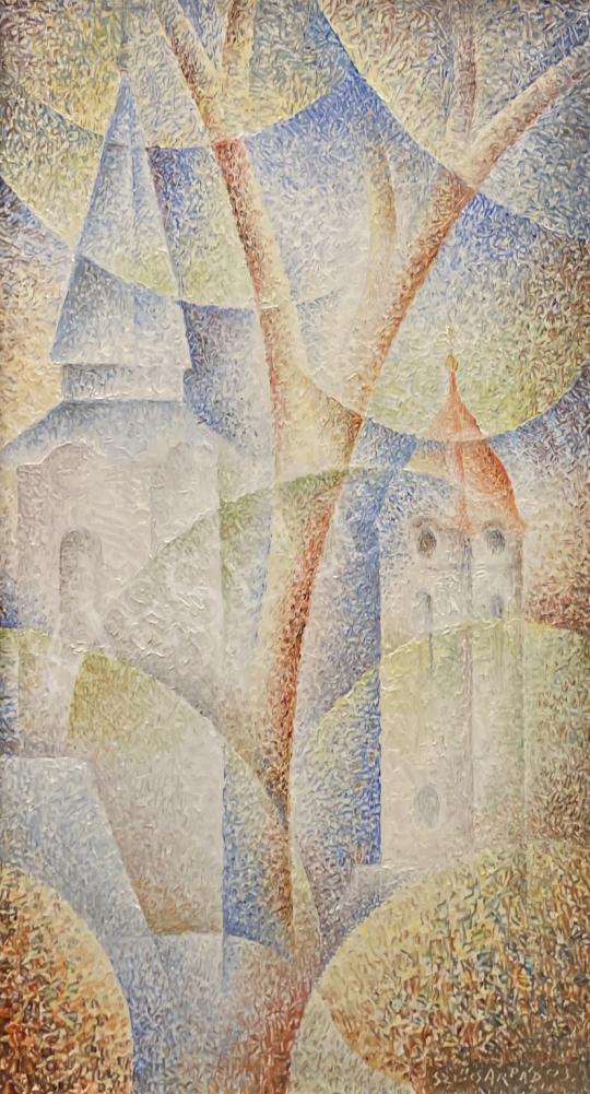  Szűcs Árpád - Szeged Church Tower painting