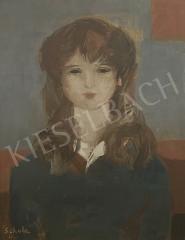 Eladó Scholz Erik - Lányka arcképe festménye