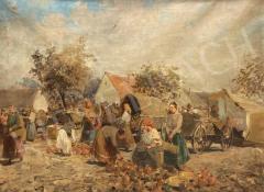 For sale Gyertyáni Németh, Gyula - Market scene 's painting