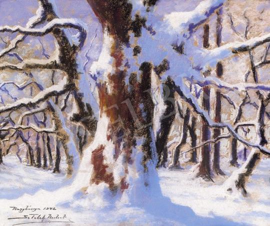 Sztelek Norbert - Tél a Nagybányai erdőben | 5. Aukció aukció / 138a tétel