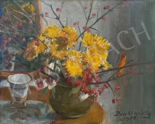 For sale  Benkhard, Ágost - Studio still life 1958 's painting