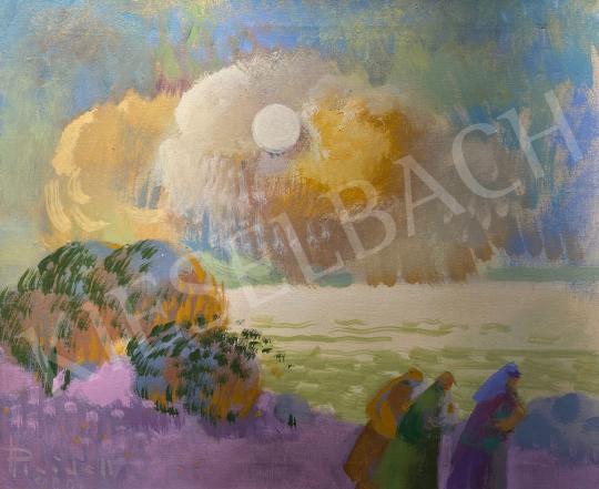 For sale  Pleidell, János - Lake Balaton thunderstorm 1960 's painting