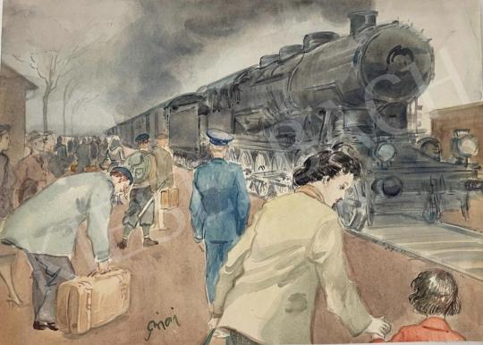 Biai-Föglein, István - Train Station (Travel) painting