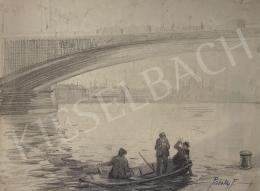vitéz Pataky Ferenc - Csónakázók a Margit-hídnál (Budapest) 