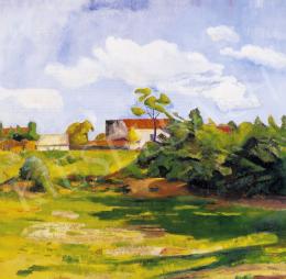 Pászk, Jenő - Nagybánya Landscape with Clouds 