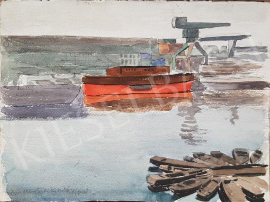 For sale Bor, Pál - Újpest winter port 1960 's painting