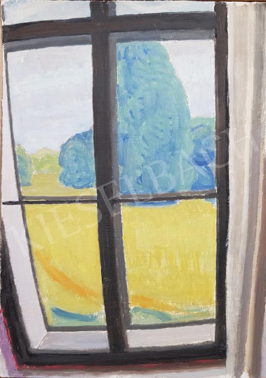Eladó Bor Pál - Tükröződés ( Panoráma az ablakból)  festménye