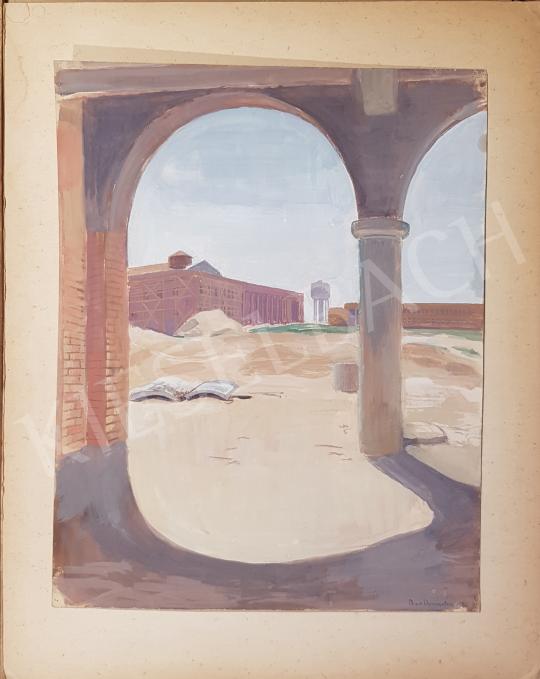 Eladó Bor Pál - Dunapentele részlet 1953 festménye