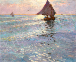  Kárpáthy, Jenő - Sailboats on the Water 