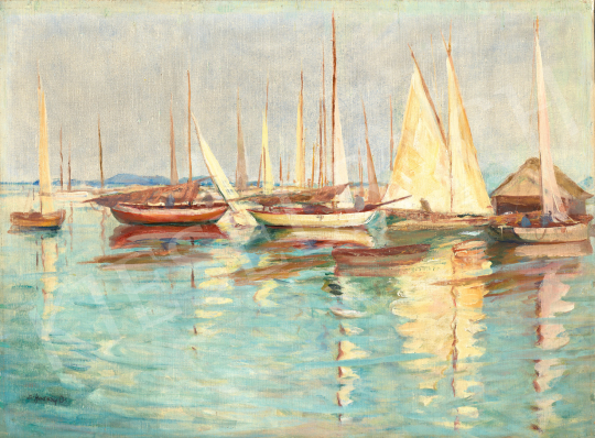  Hadzsy, Olga (B. Hadzsy Olga, Braun Olga, Mar - Port of the Lake Balaton (Reflections) | 68th Auction auction / 45 Lot