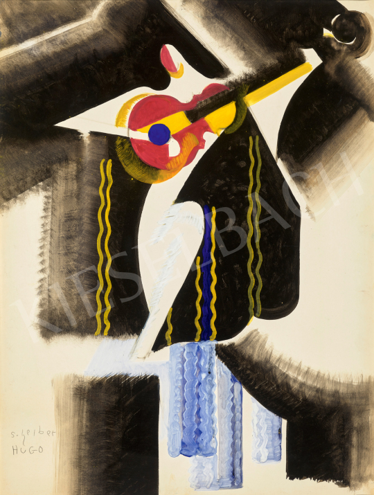  Scheiber, Hugó - Girl with a Red Guitar, late 1920s | 68th Auction auction / 47 Lot