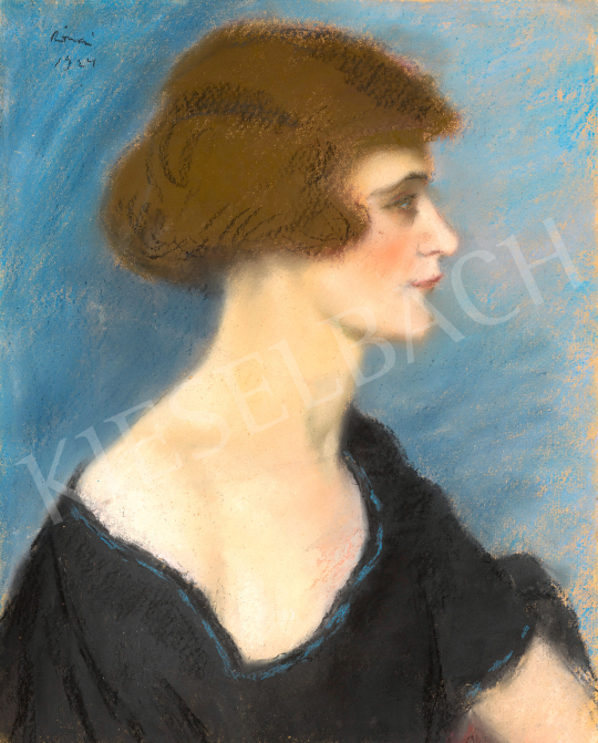 Rippl-Rónai József - A pesti színésznő (Ilosvay Rózsi), 1924 | 68. Aukció aukció / 57 tétel