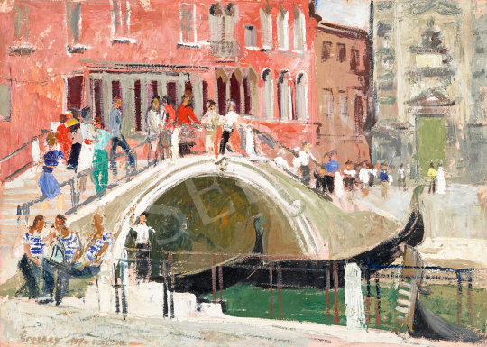 Breznay, József - Gondolas of Venice (Chiesa di San Moisè), 1978 | 68th Auction auction / 66 Lot