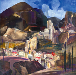 Aba-Novák, Vilmos - The Italian Village of Subiaco near to Roma, 1930 