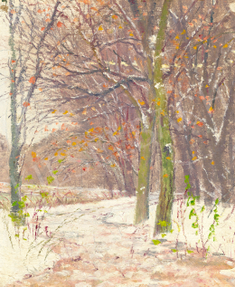 Katona Nándor - Havas fák (Tél), 1910 körül 