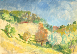  Szőnyi, István - Sunlit Hillside of Zebegény 