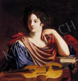 Ismeretlen olasz festő, 17. század - Nő babérkoszorúval 