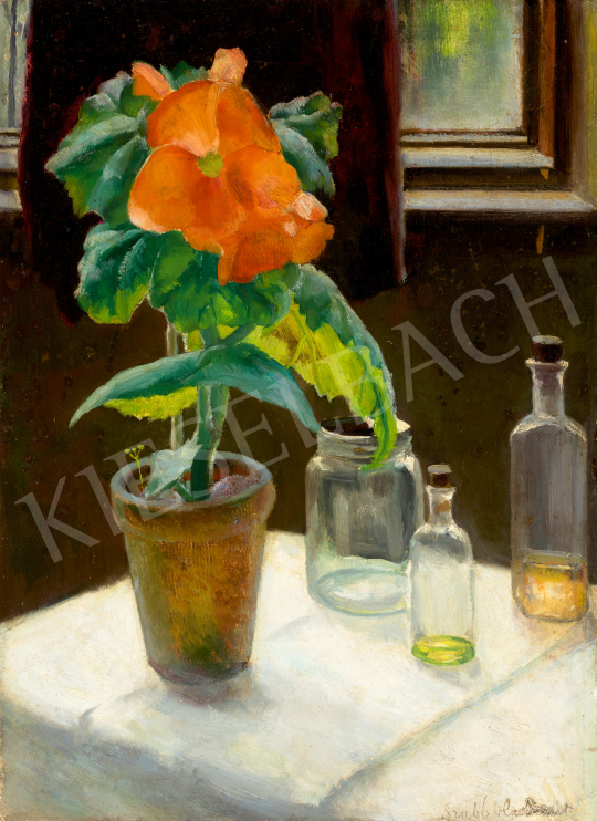 Szabó, Vladimir - A Flowerpot (Window, Lights, Glasses), 1926  | 68th Auction auction / 124 Lot